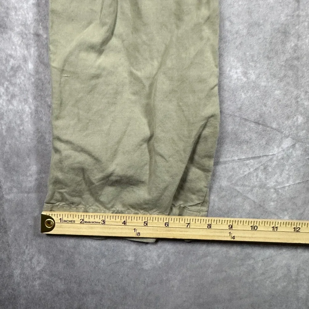 Banana Republic Mens 35x32 Khaki Tan Linen Cotton Blend Chino Pants Business